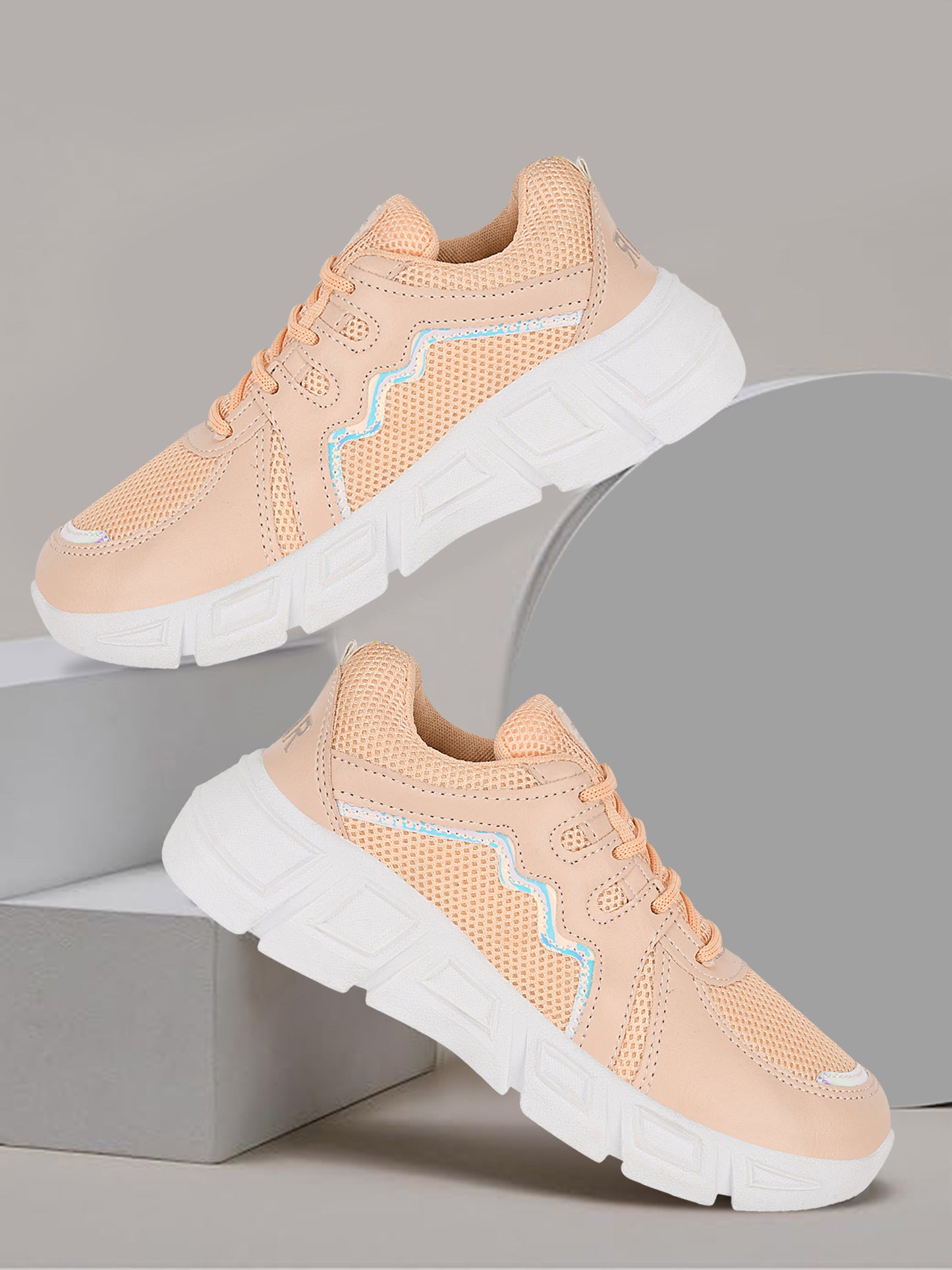 Tiny Bugs Women comfort Insole Sneakers - Peach