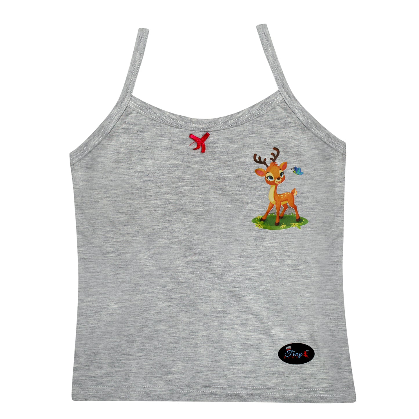Tiny Bugs Grey Printed Cotton Camisole