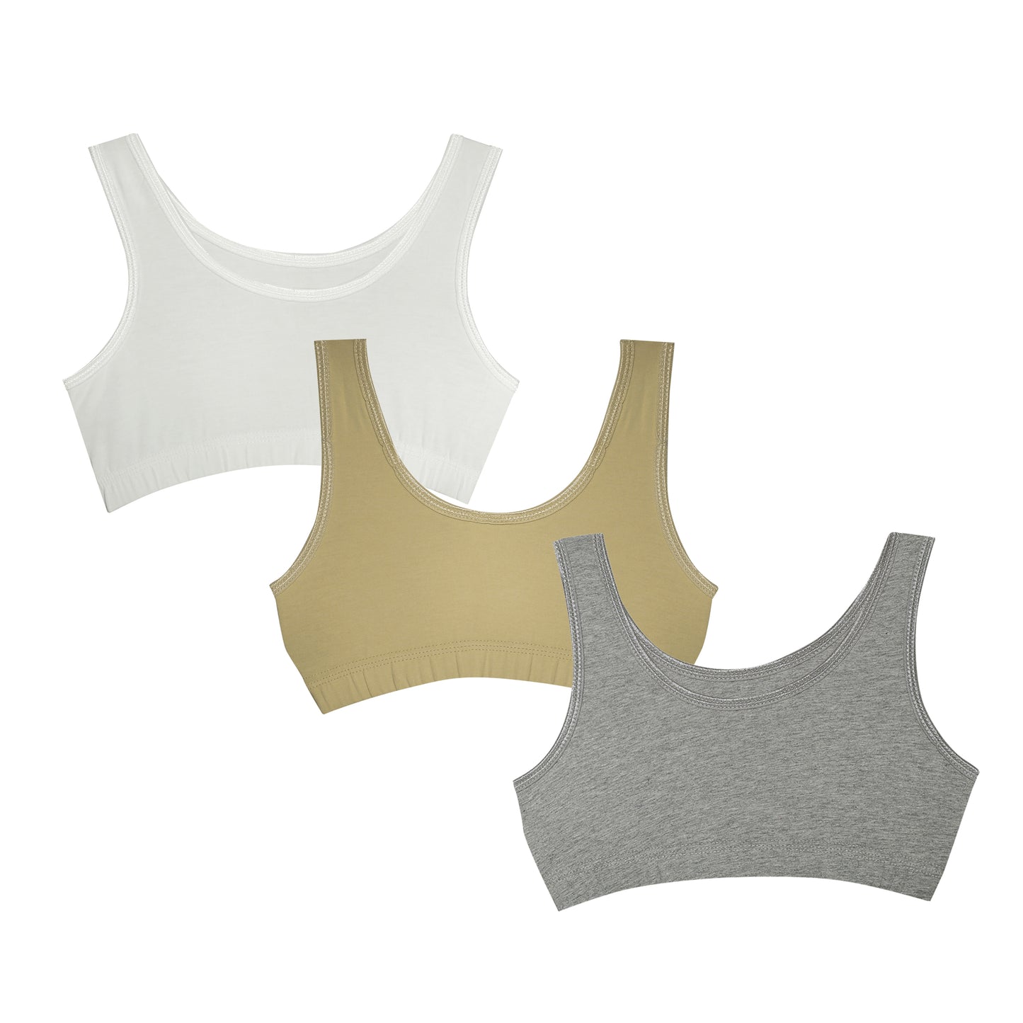 Tiny Bugs Beige Printed Non - Wired Non Padded Beginner Sprots Bra
