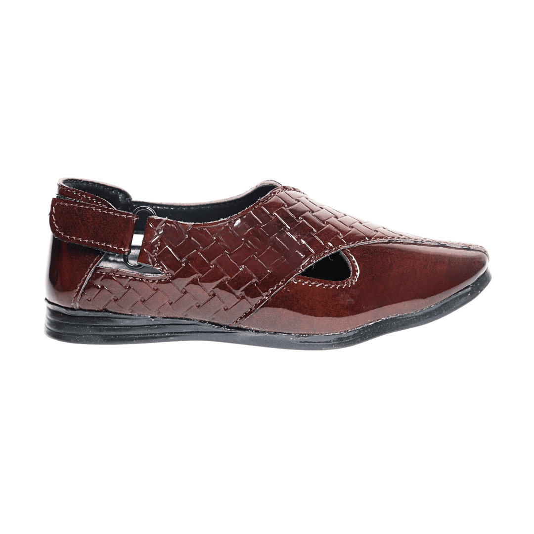 Tiny Bugs Boys Ethnic Wear Mojaris - Brown