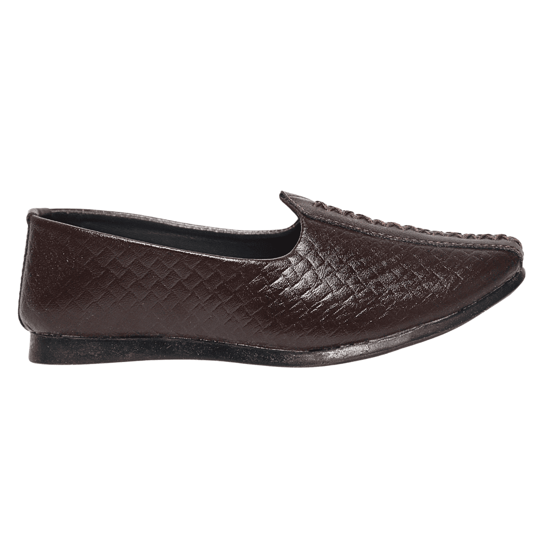 Tiny Bugs Boys Ethnic Wear Mojaris - Brown