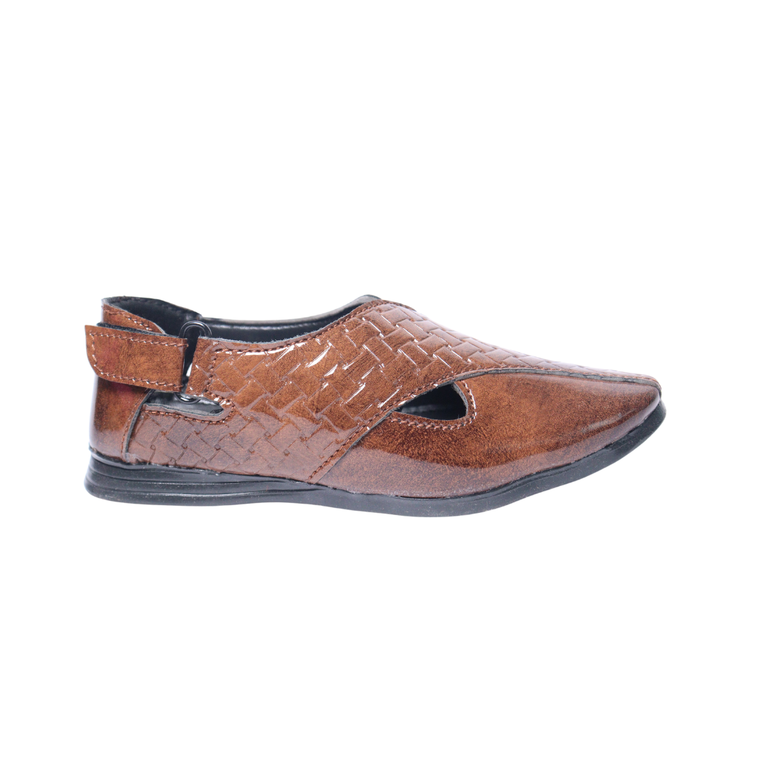 Tiny Bugs Boys Ethnic Wear Mojaris - Tan