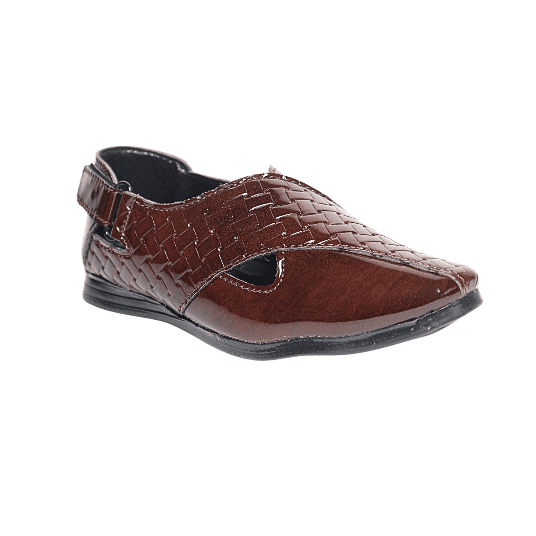 Tiny Bugs Boys Ethnic Wear Mojaris - Brown