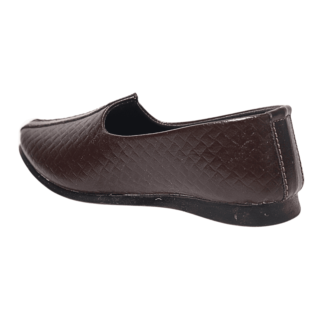 Tiny Bugs Boys Ethnic Wear Mojaris - Brown