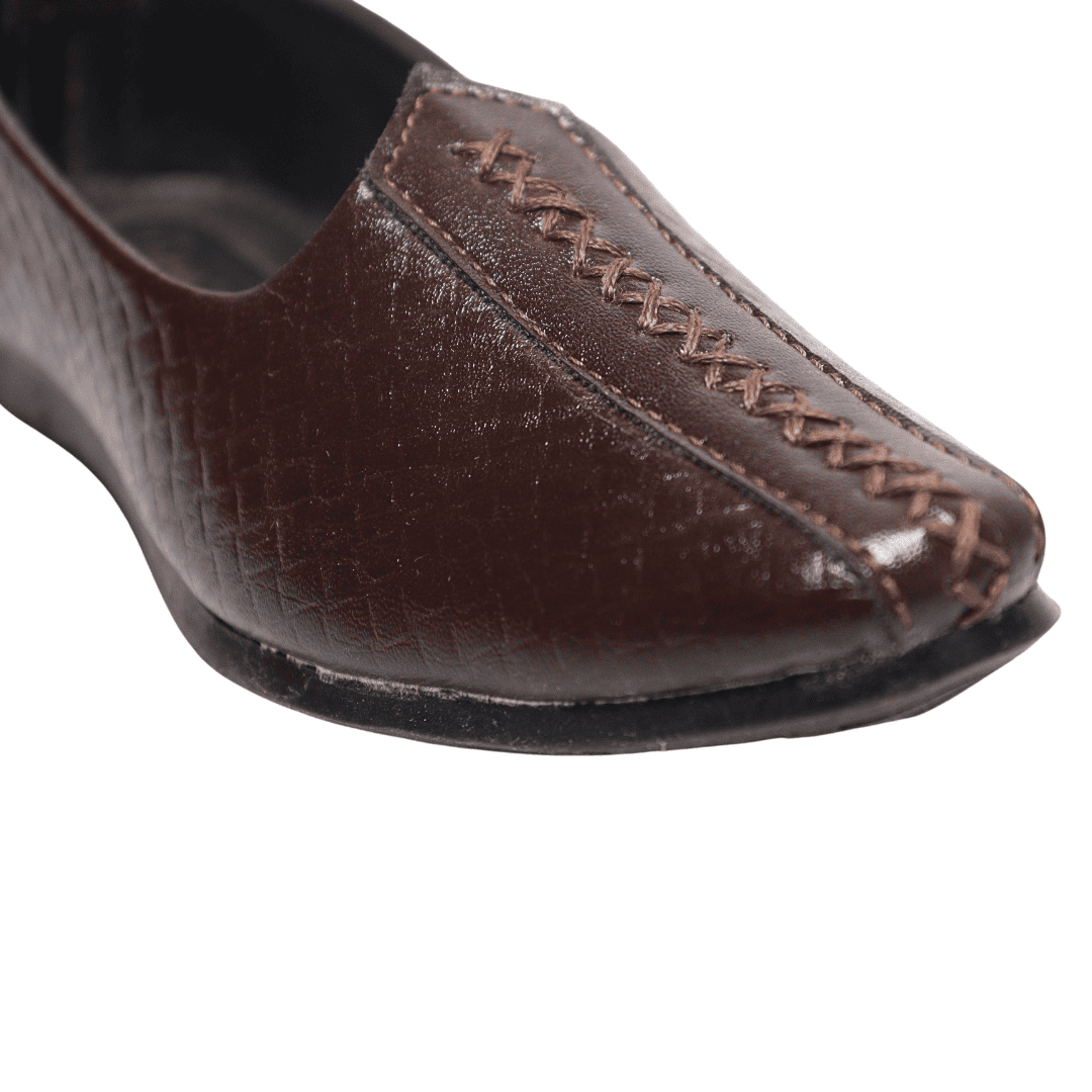 Tiny Bugs Boys Ethnic Wear Mojaris - Brown