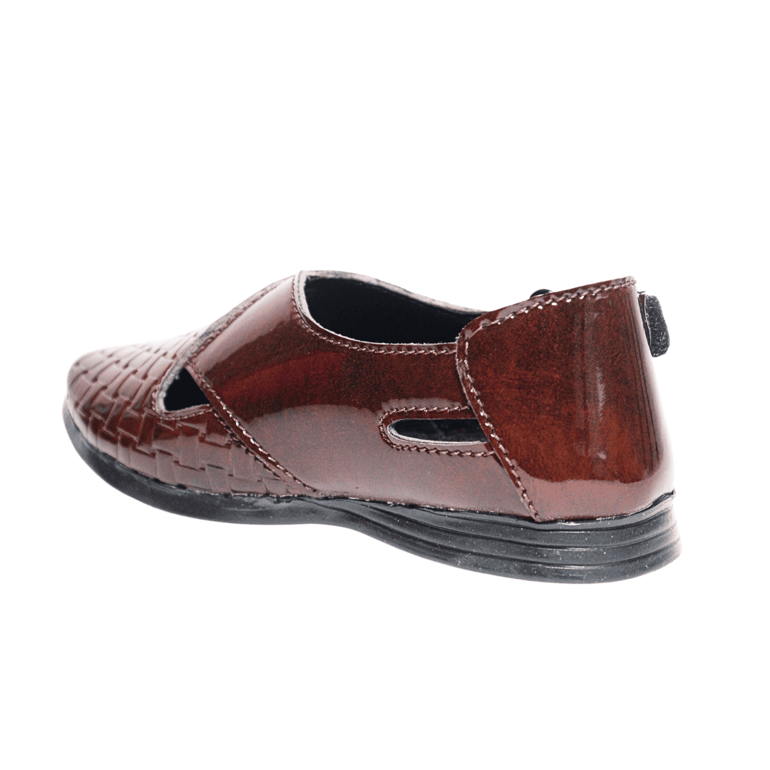 Tiny Bugs Boys Ethnic Wear Mojaris - Brown