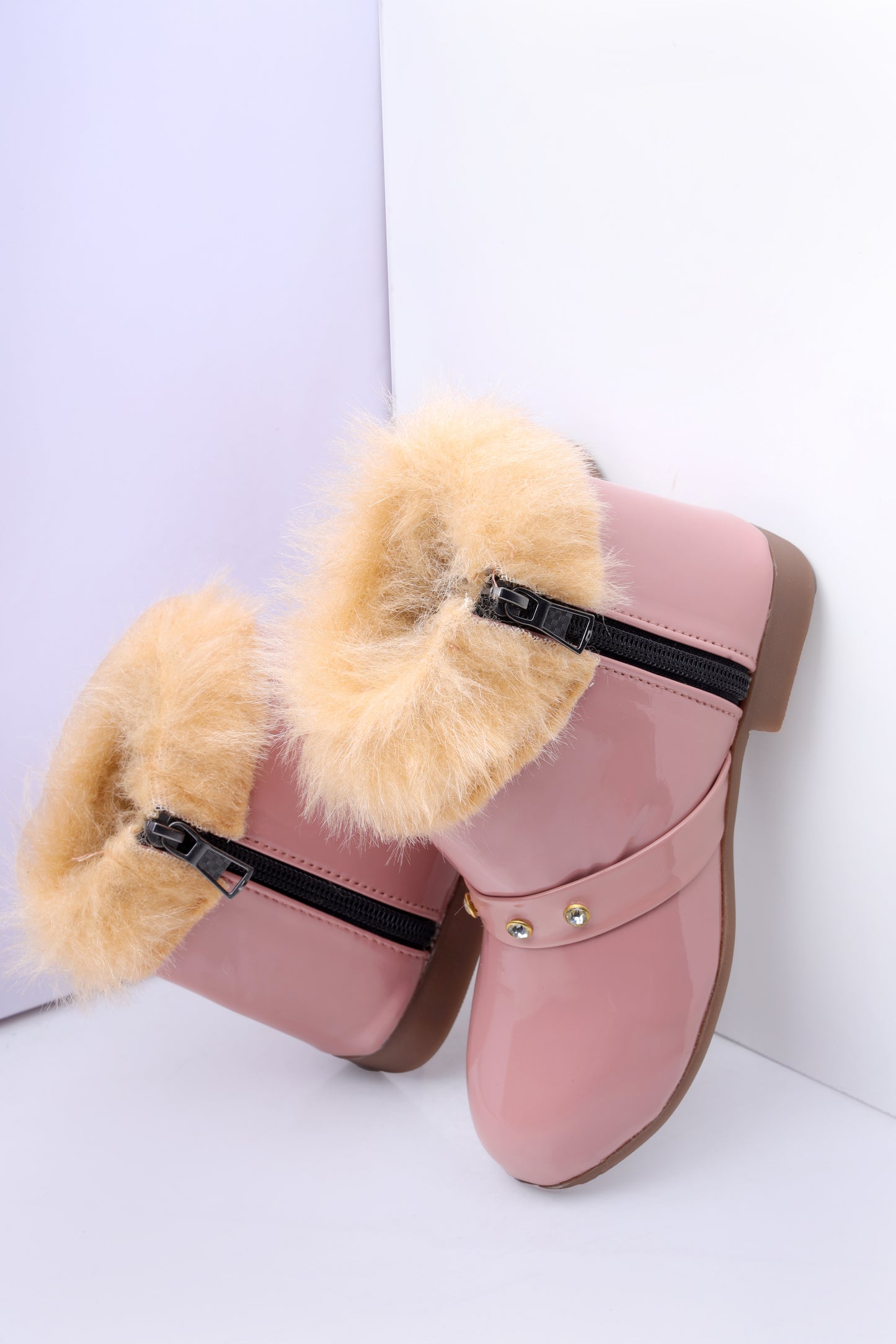 Tiny Bugs Girls Faux Fur Detail Winter Boots