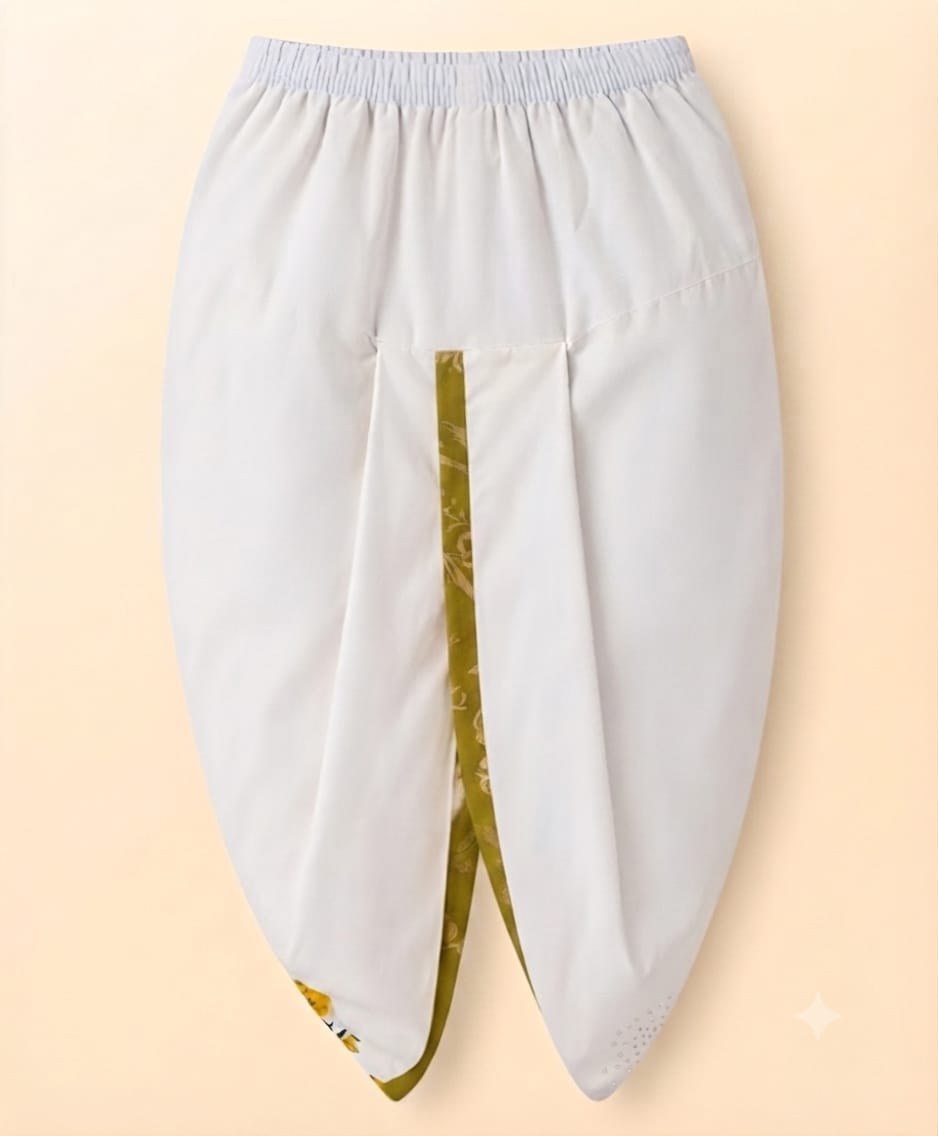 Tiny Bugs Boys Printed Kurta Dhoti - Mustard