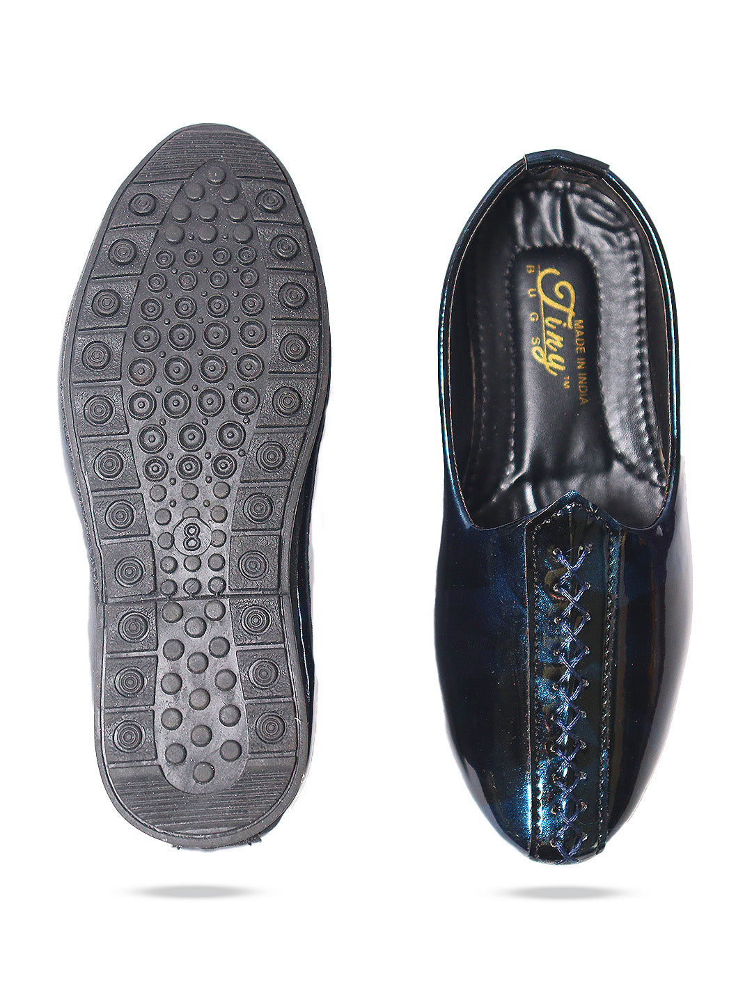 Tiny Bugs Boys Ethnic Wear Mojaris - Blue