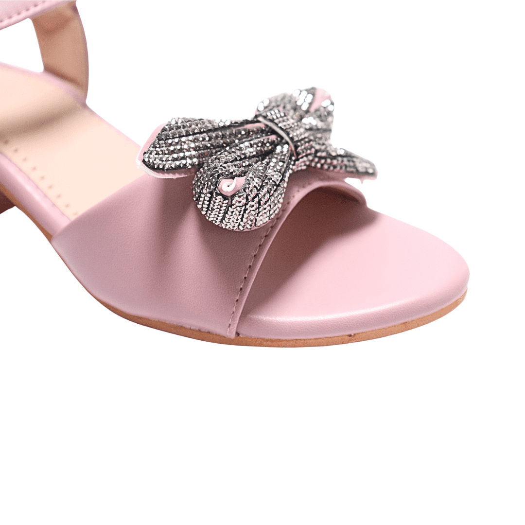 Tiny Bugs Girls Bow Embellished Ballerinas - Peach