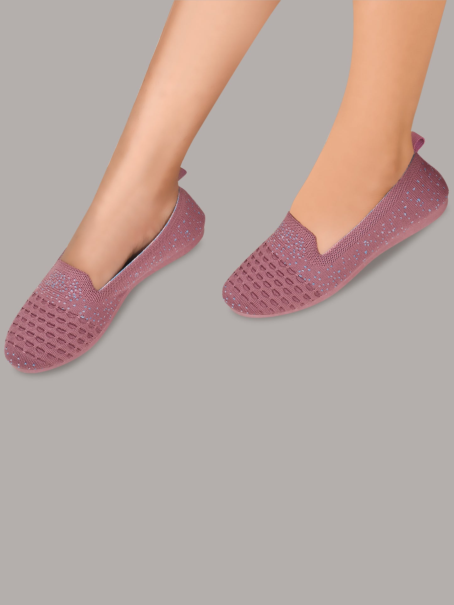 Tiny Bugs Women Woven Design Casual Shoes - Purple