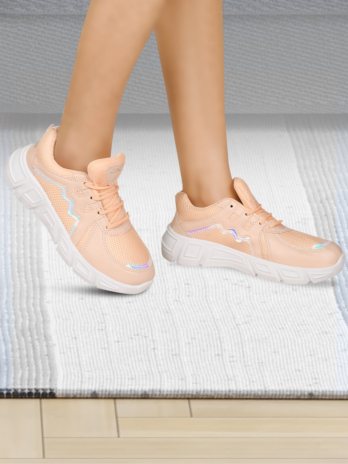 Tiny Bugs Women comfort Insole Sneakers - Peach