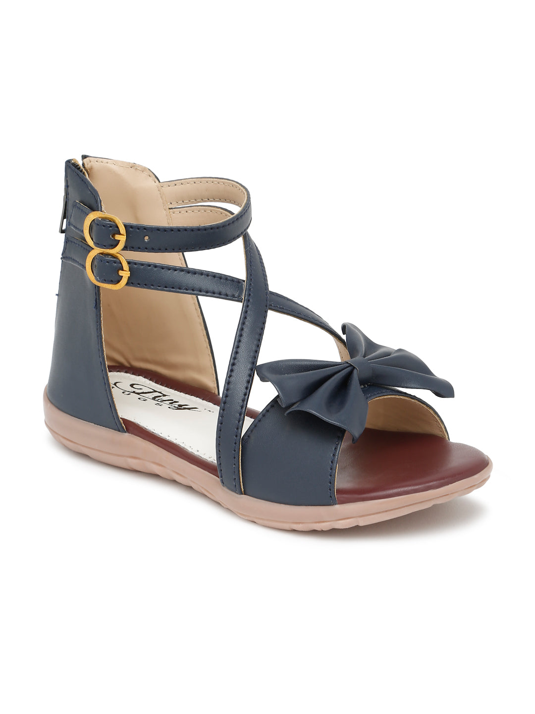 Tiny Bugs Girls Gladiators Sandals - Navy