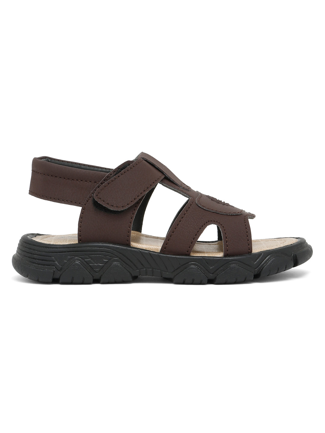Tiny Bugs Boys Casual Velcro Sandals - Brown