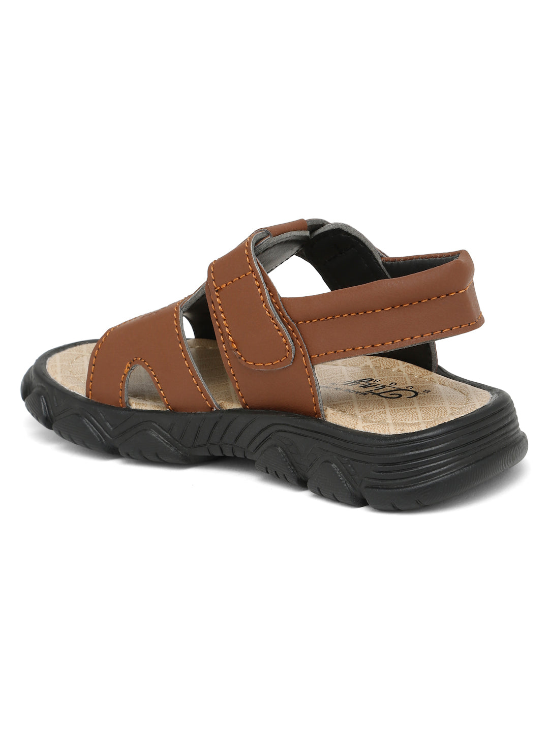 Tiny Bugs Boys Casual Velcro Sandals - Tan