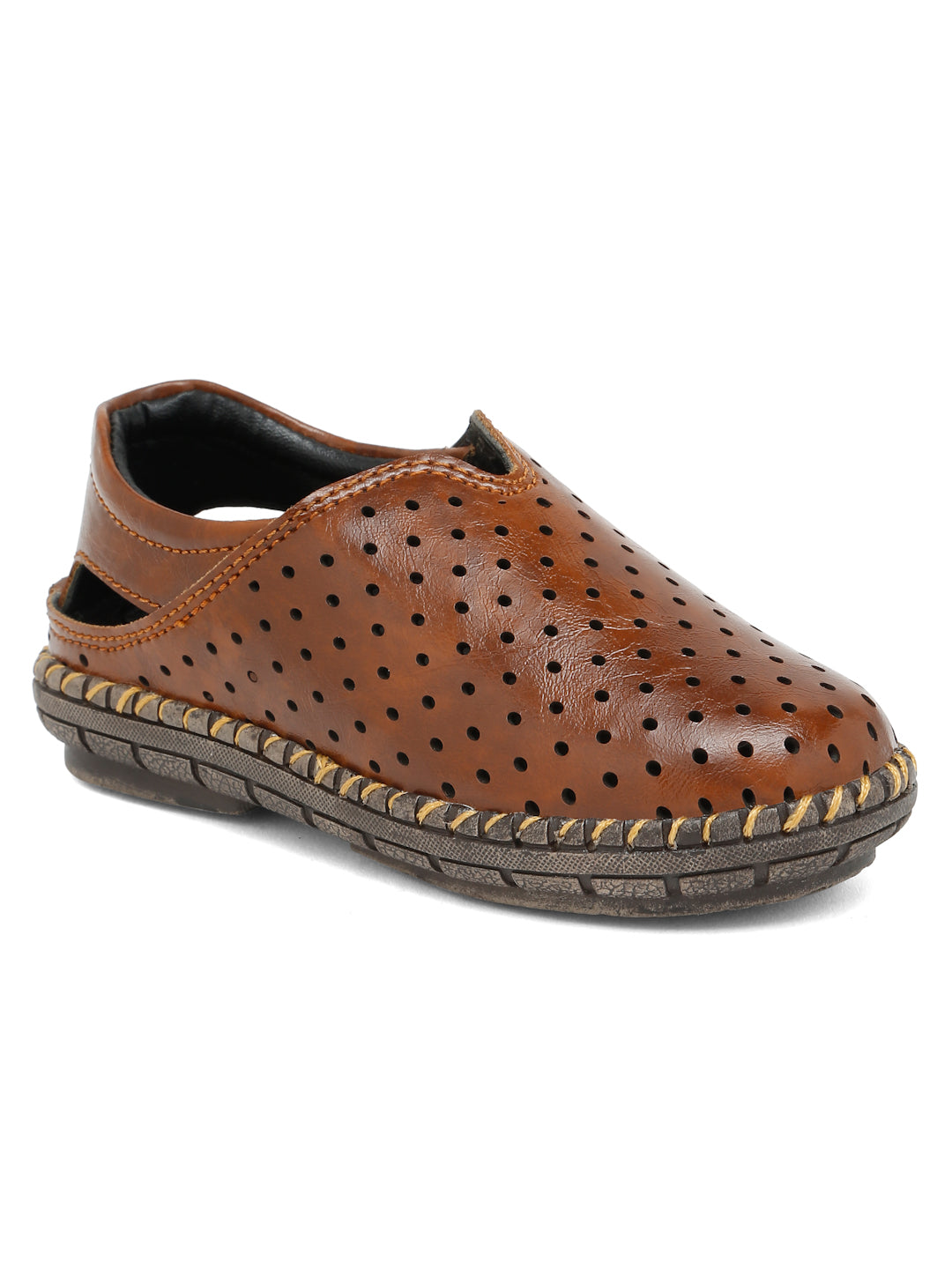 Tiny Bugs Boys Casual Roman Sandals - Tan