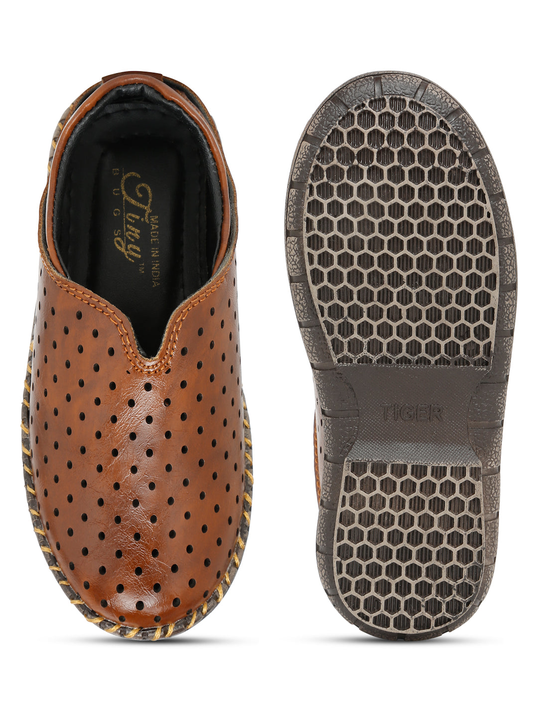Tiny Bugs Boys Casual Roman Sandals - Tan