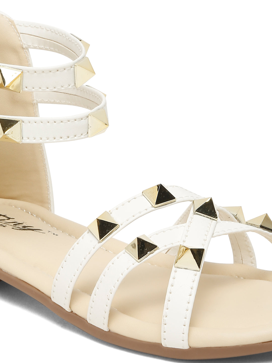 Tiny Bugs Girls Gladiators Sandals - White