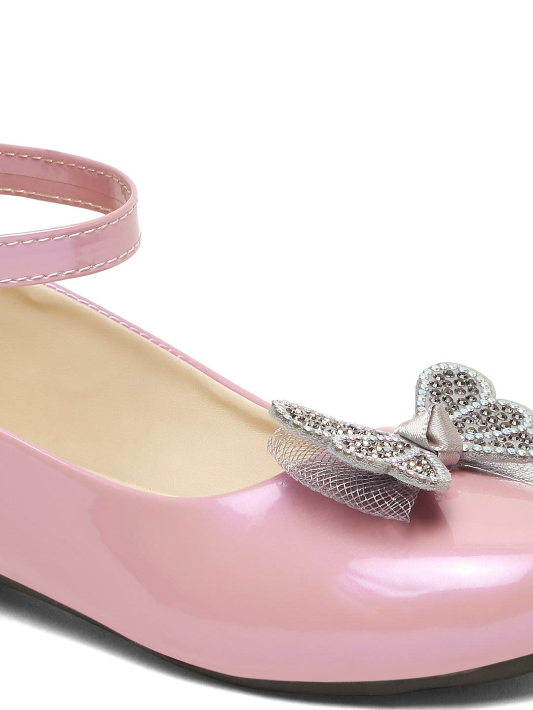 Tiny Bugs Girls Embellished Ballerinas - Purple