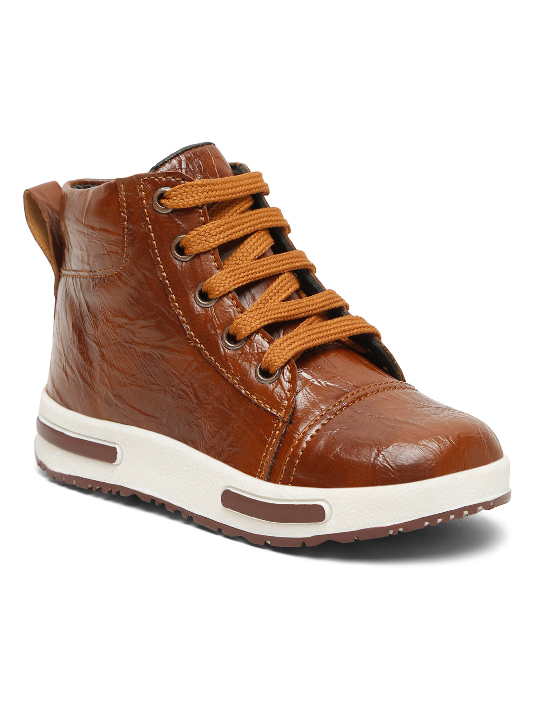Tiny Bugs Boys Anckle Length Boots - Tan