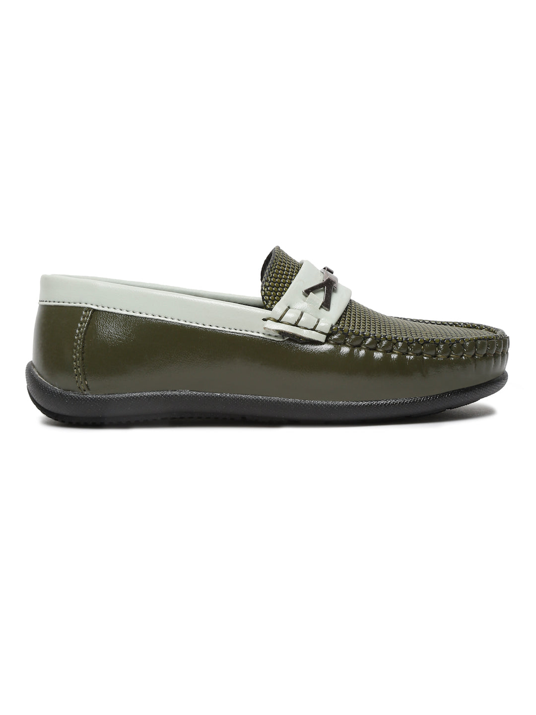 Tiny Bugs Boys Buckle Slip Ons Loafers - Green