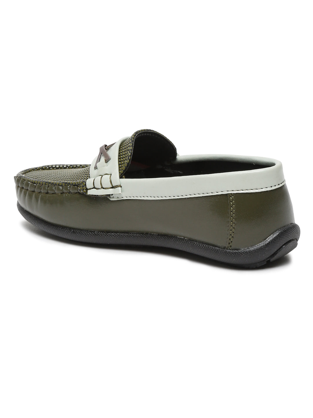 Tiny Bugs Boys Buckle Slip Ons Loafers - Green