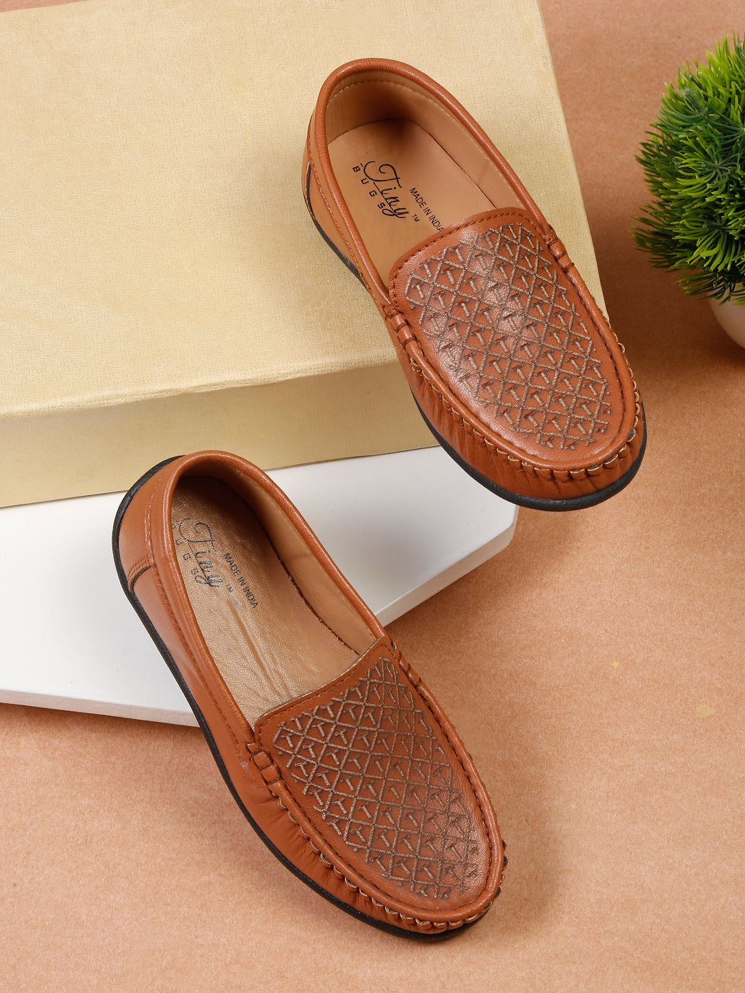 Tiny Bugs Boys Slip Ons Loafers