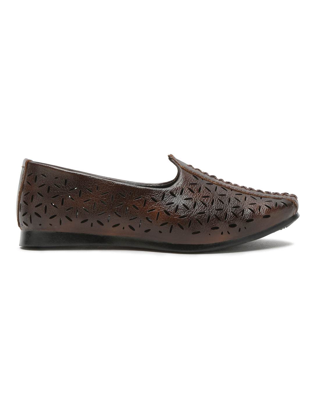 Tiny Bugs Boys Ethnic Mojaris- Brown
