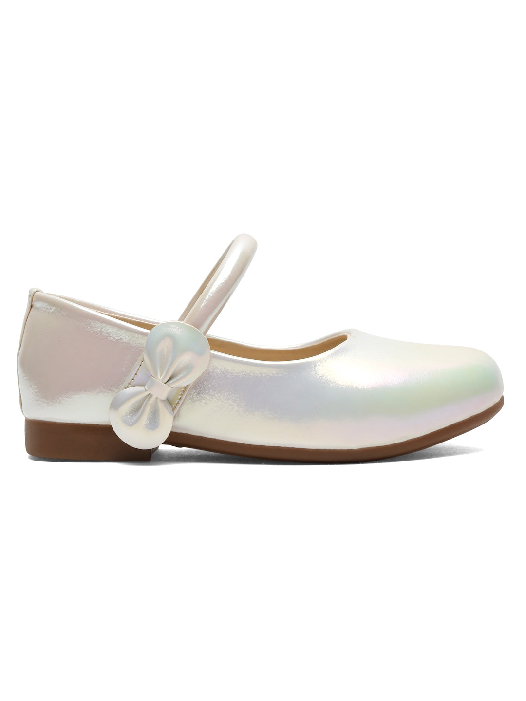 Tiny Bugs Girls Party Wear  Ballerinas - Off White