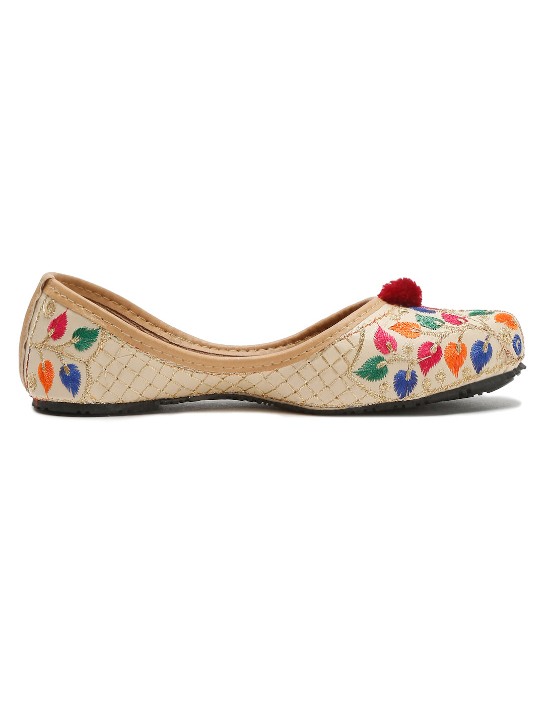Tiny Bugs Girls Ethnic Multicolored Jutis - Multi