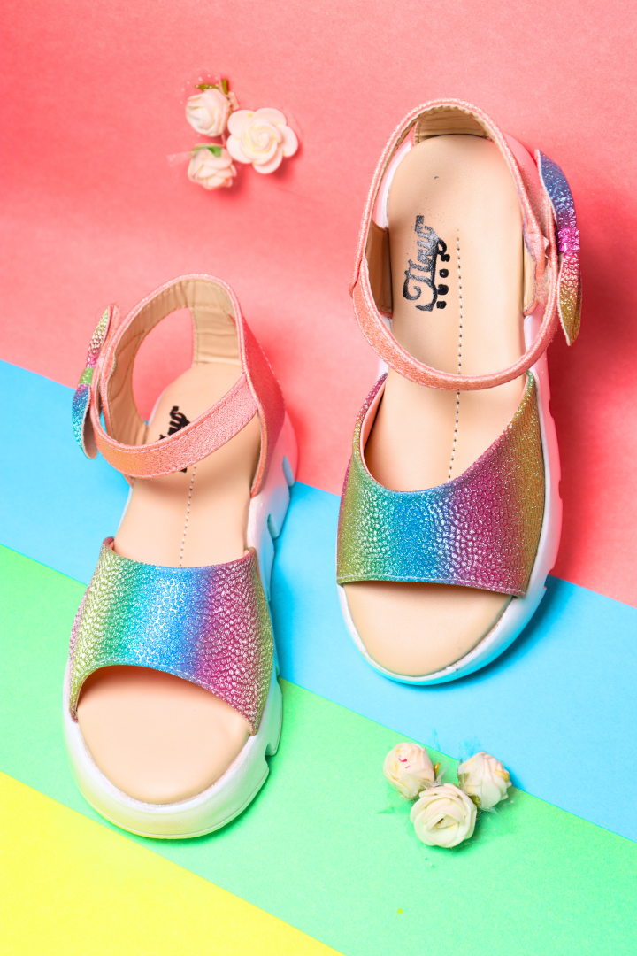 Tiny Bugs Girls Wedges Sandals - Multi