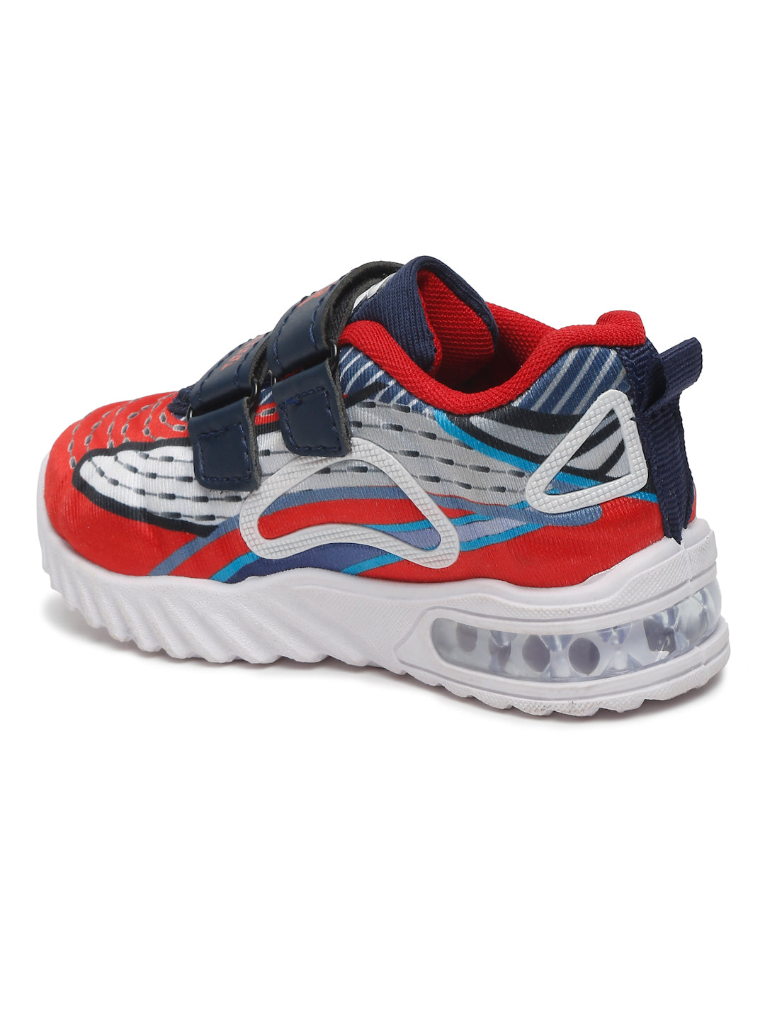 Tiny Bugs Boys Party Wear Led Shoes - Red