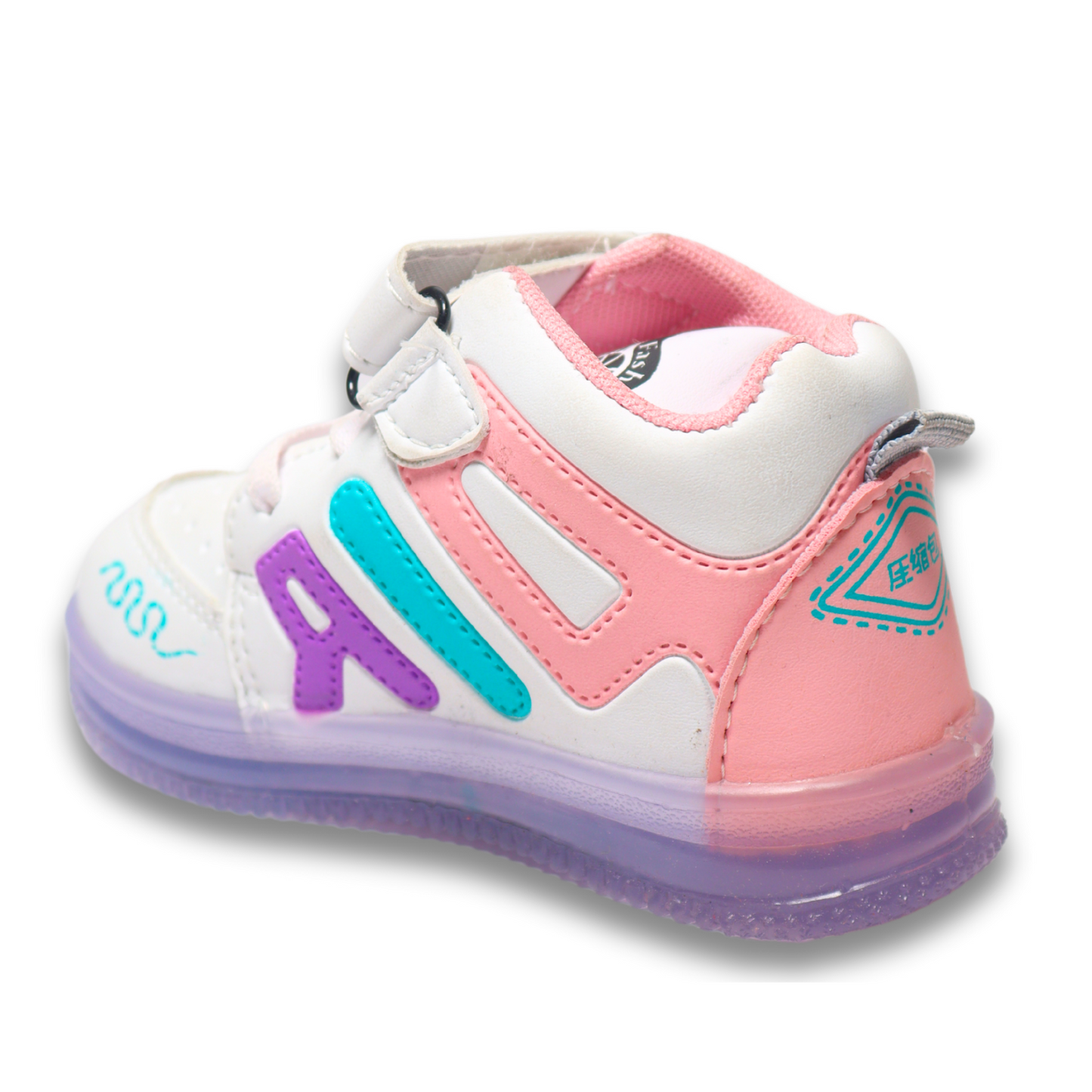 Tiny Bugs Unisex LED Slip Ons Sneakers - White