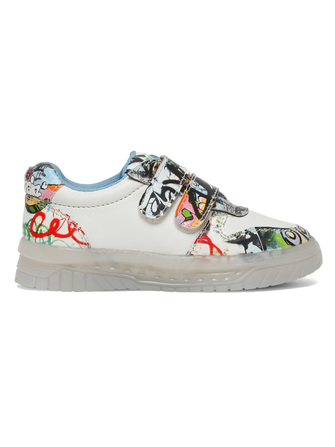 Tiny Bugs Unisex Double Velcro Led Sneakers - Multi