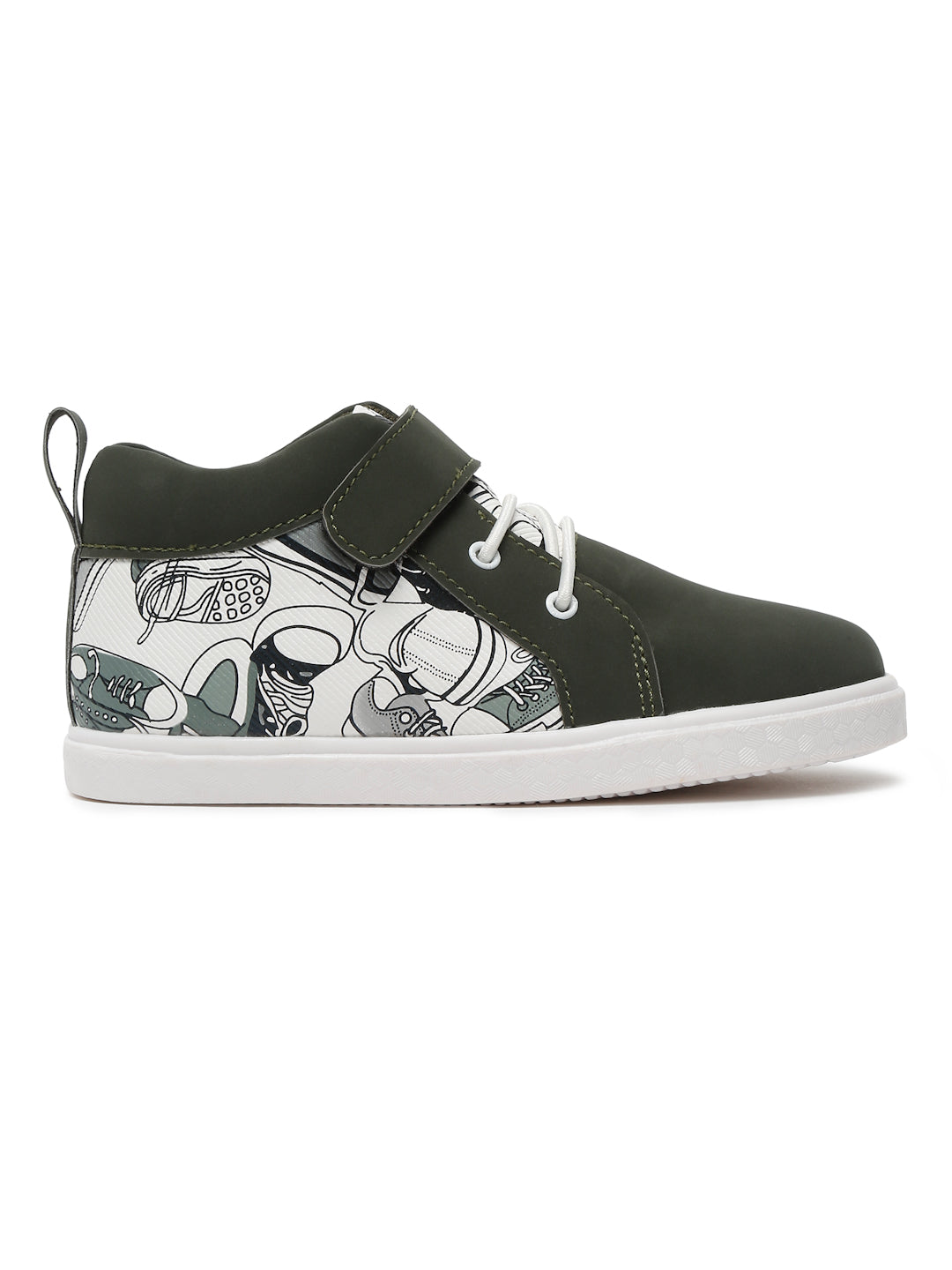 Tiny Bugs Unisex Mid Top Printed Sneakers