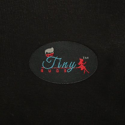 Tiny Bugs Black  Solid Bra and Shorty