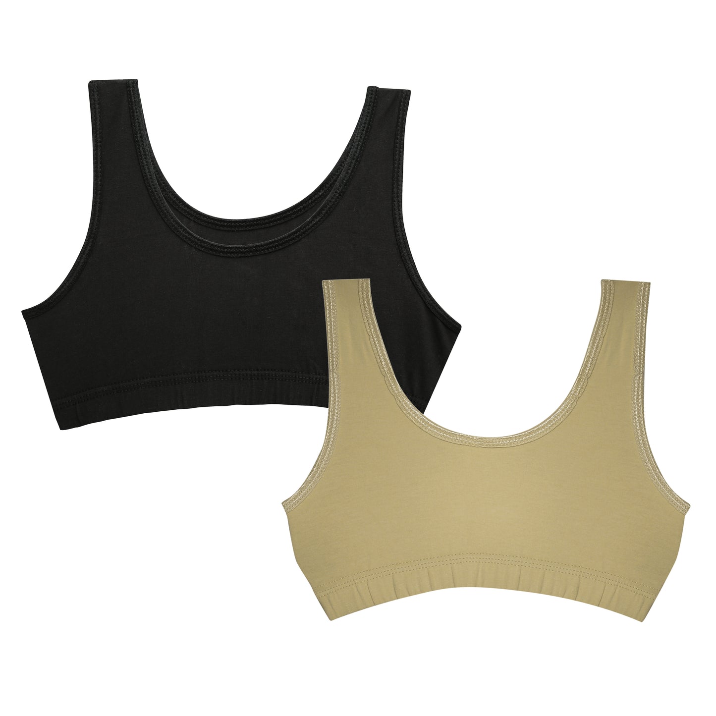 Tiny Bugs Beige Printed Non - Wired Non Padded Beginner  Sports Bra
