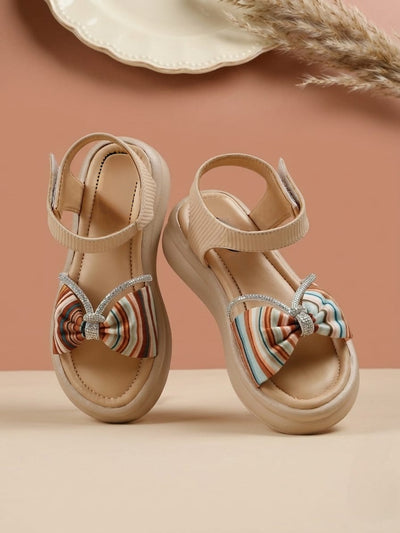 Tiny Bugs Girls Bow Embellished Sandals - Multi