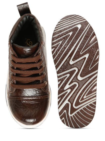 Tiny Bugs Boys Anckle Length Boots - Brown