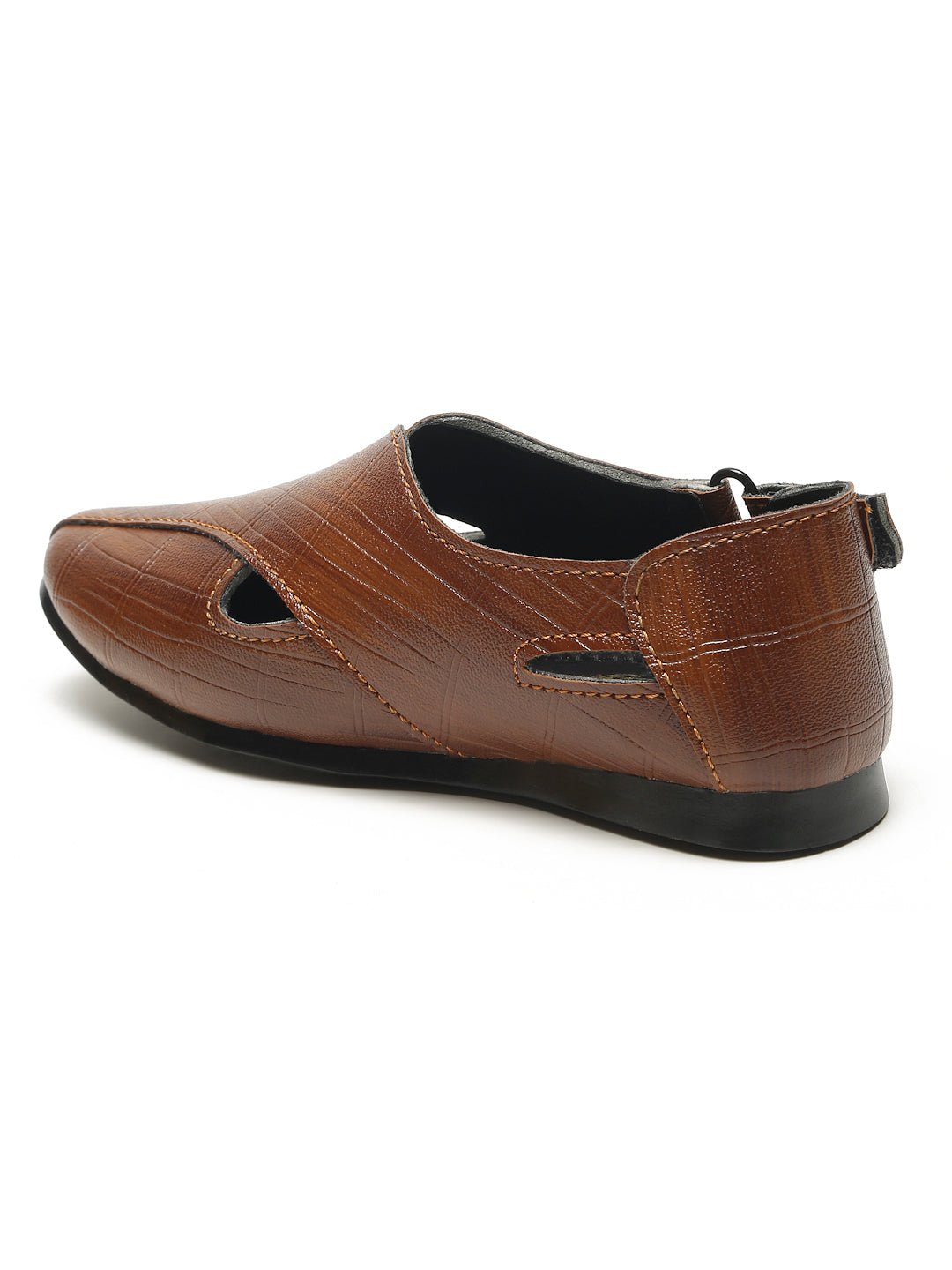 Tiny Bugs Boys Party Wear Roman Sandals - Tan