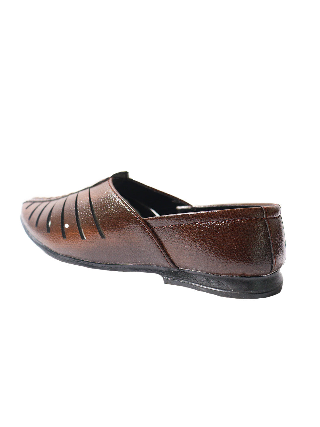 Tiny Bugs Boys Ethnic Wear Mojaris Brown