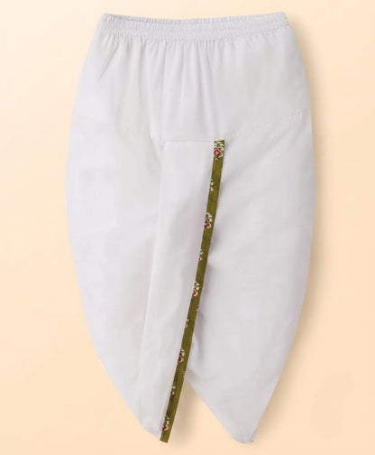 Tiny Bugs Boys Printed Kurta Dhoti - Olive Green