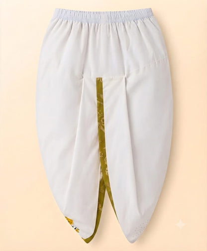 Tiny Bugs Boys Printed Kurta Dhoti - Mustard