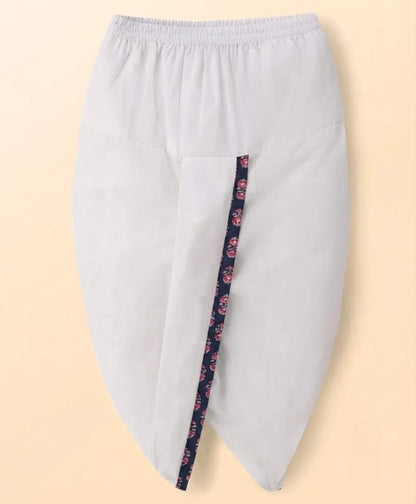 Tiny Bugs Boys Printed Kurta Dhoti - Navy Blue