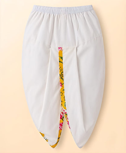 Tiny Bugs Boys Printed Kurta Dhoti - Yellow