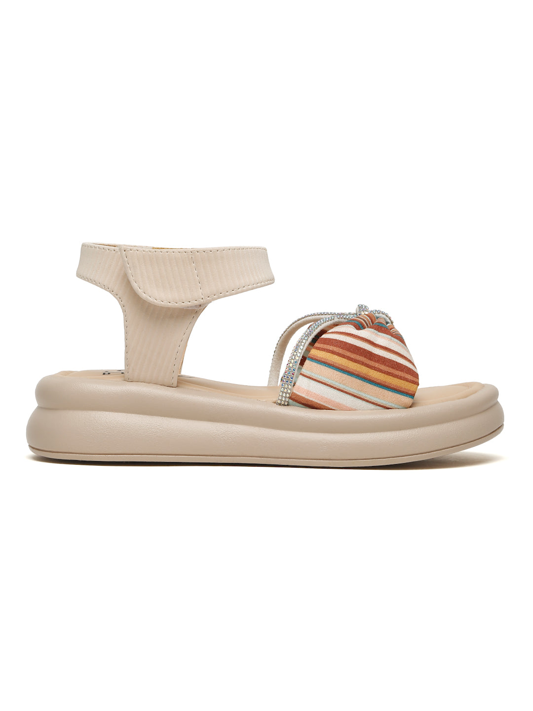 Tiny Bugs Girls Bow Emellished Sandals - Multi