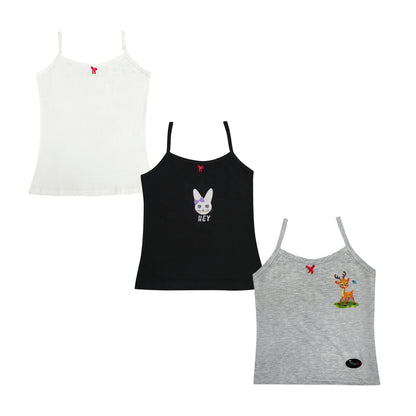 Tiny Bugs Grey Printed Assorted Cotton Camisole