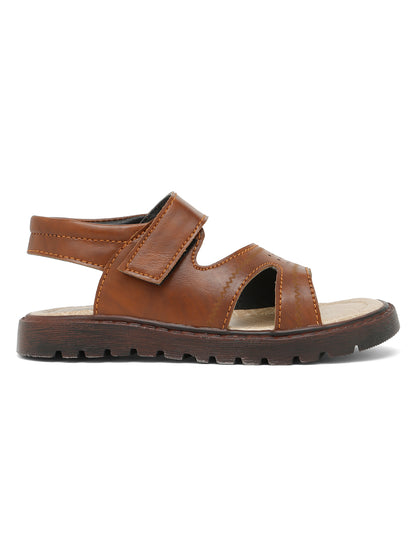 Tiny Bugs Boys Casual Velcro Sandals - Tan