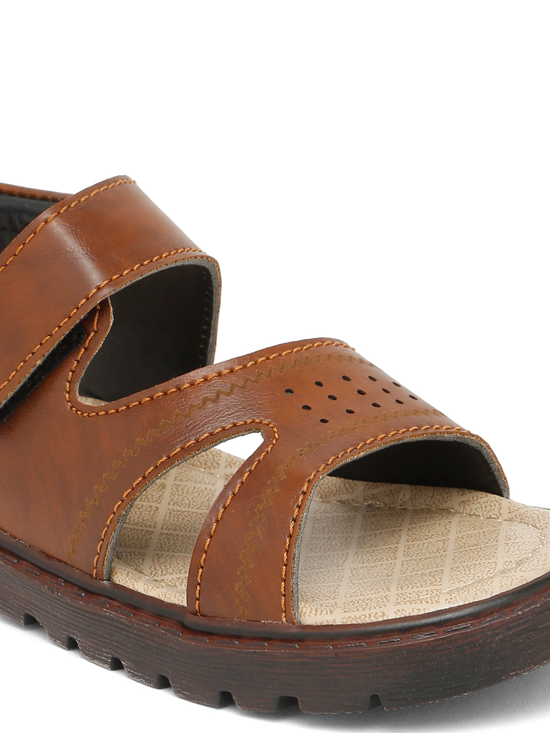 Tiny Bugs Boys Casual Velcro Sandals - Tan