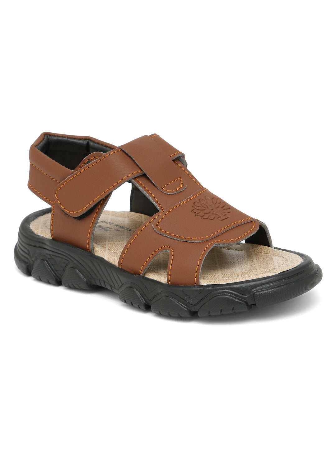Tiny Bugs Boys Casual Velcro Sandals - Tan